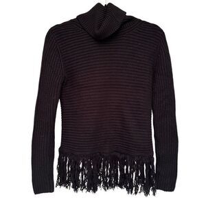 Michael Kors black fringe sweater